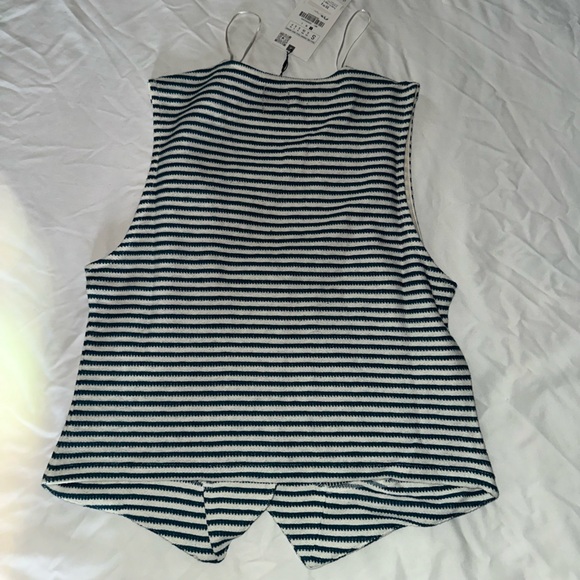 ZARA CROCHET STRIPED VEST - Picture 4 of 5
